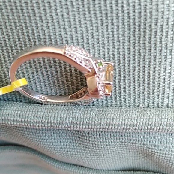 IMPERIAL TOPAZ AND RUSSIAN DIOPSIDE RING - Picture 6 of 7